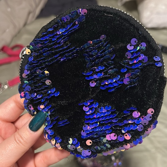 2 Style Lab Sequin Coin Purses with Key Rings - Picture 3 of 6